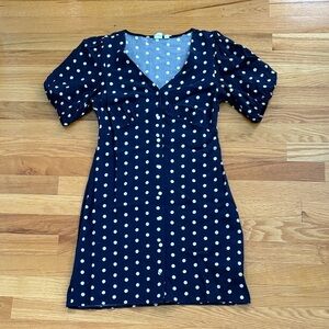 GAP Navy Polka Dot Mini Dress